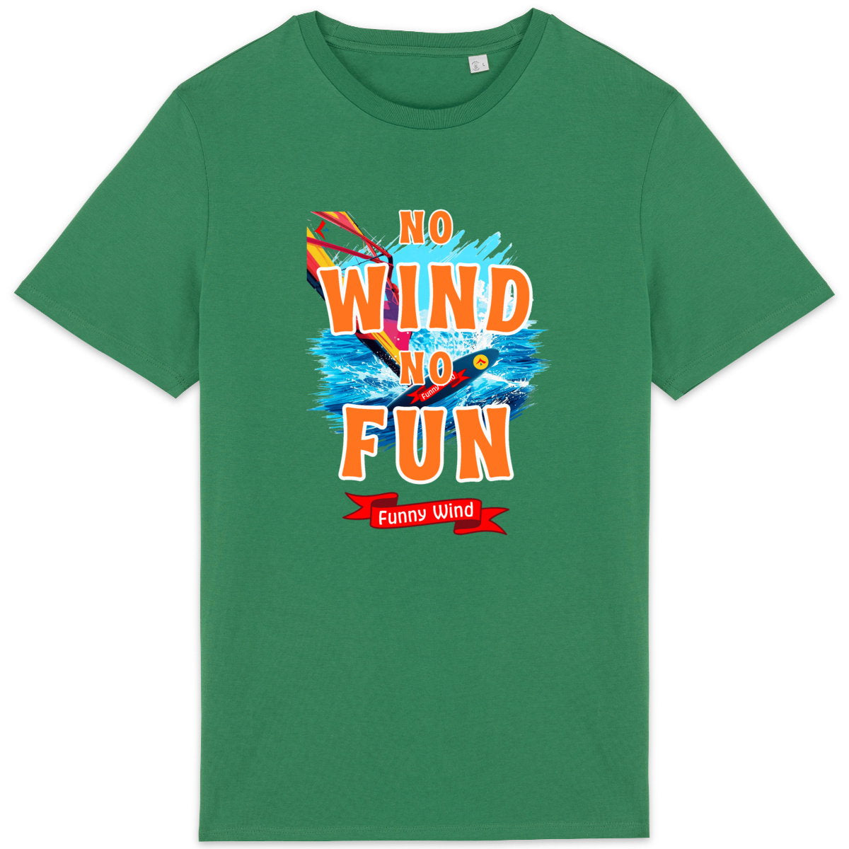T-shirt No wind no fun windsurf - face_0