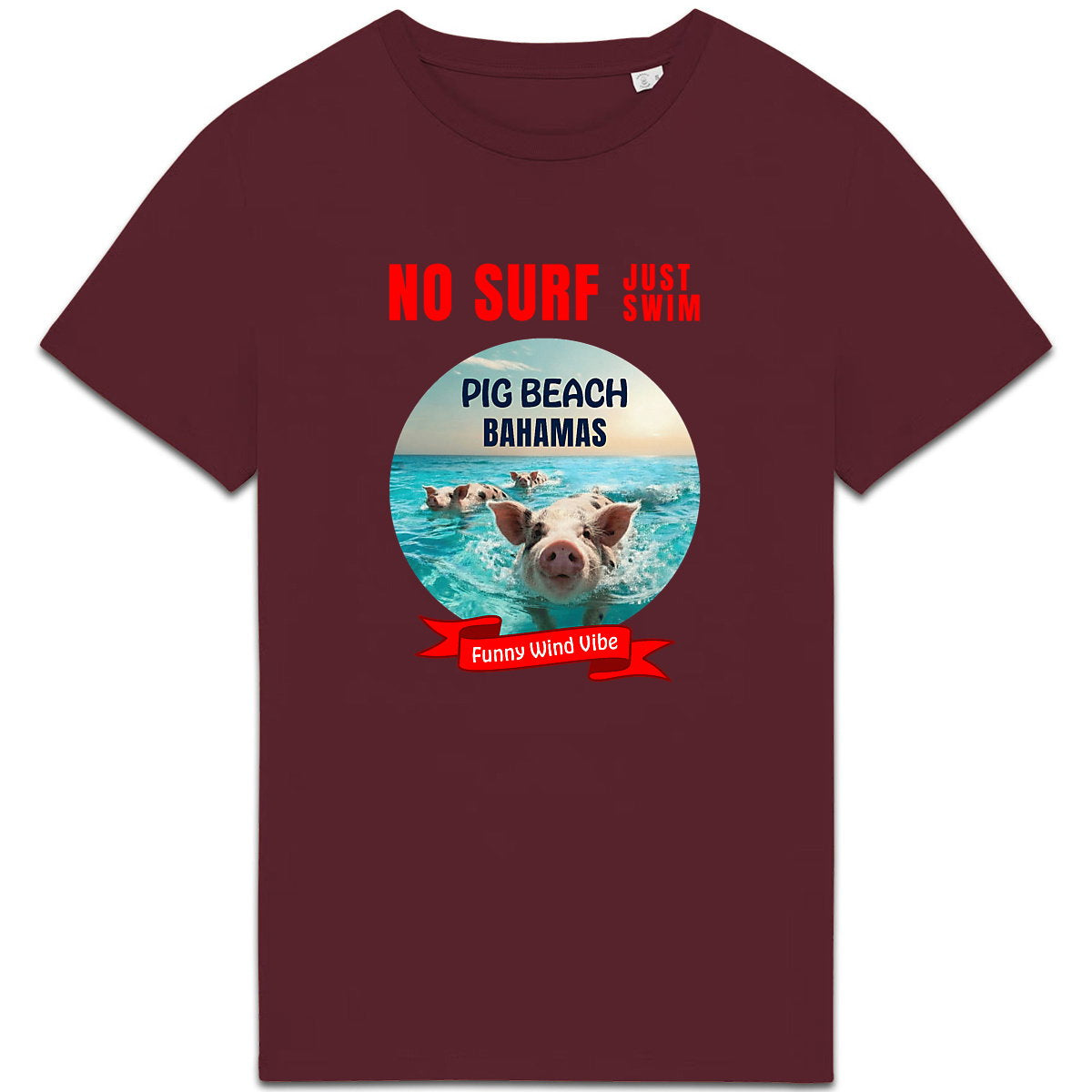 T-shirt épais No surf Pig beach - face_4