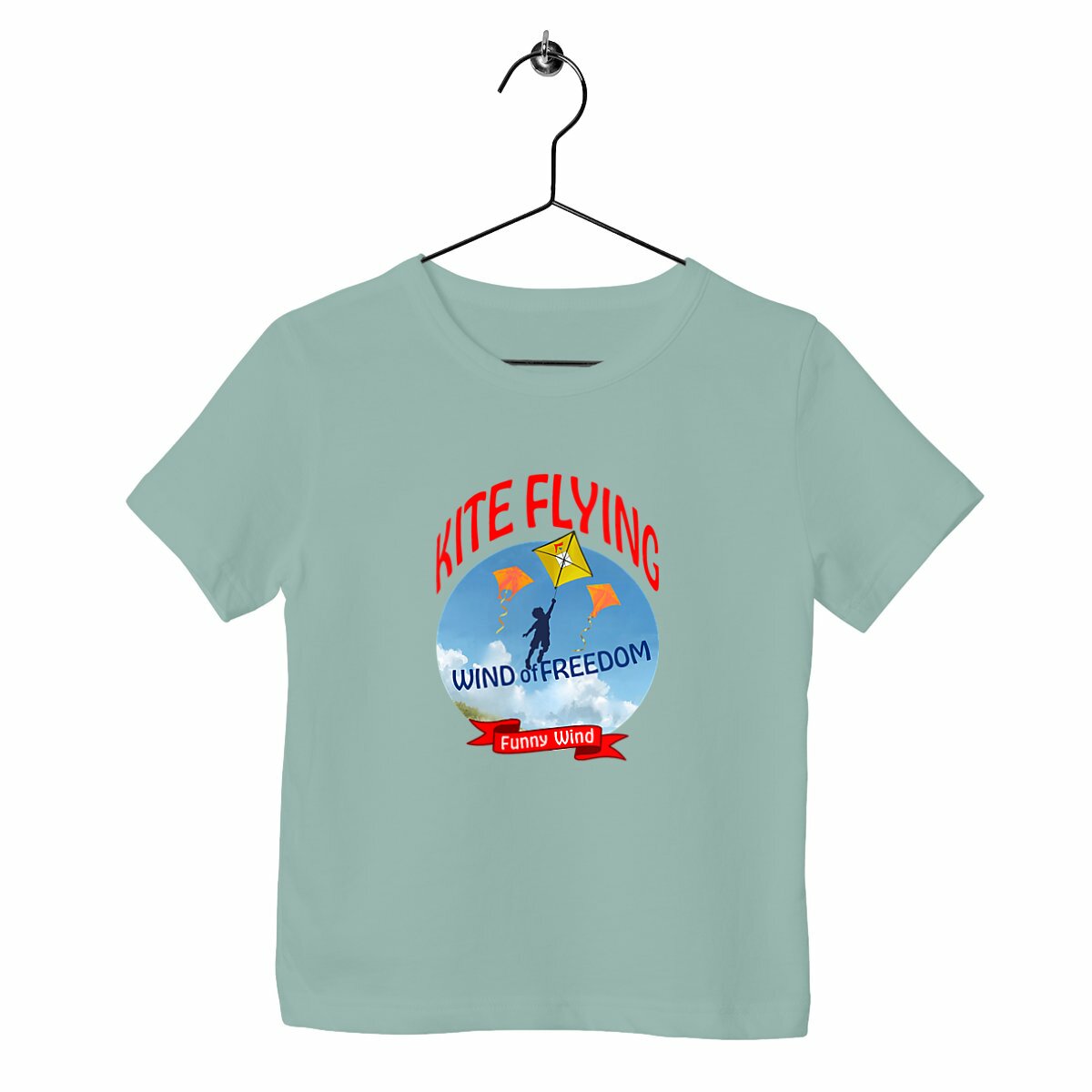 T-shirt Kite flying enfant - face_vert