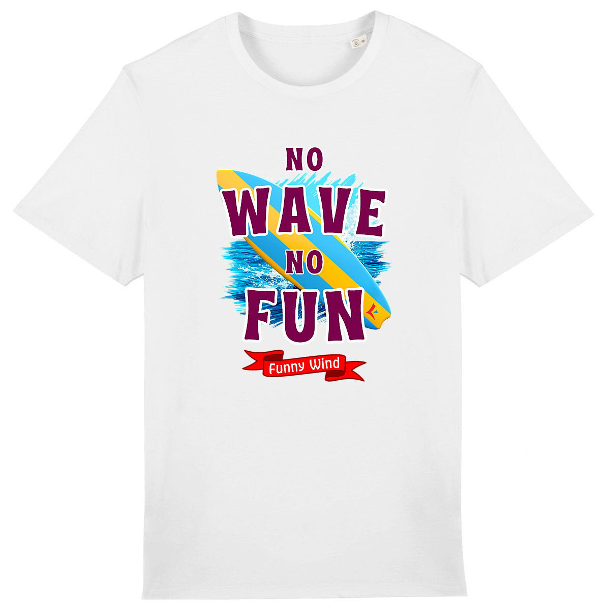T-shirt épais No wave no fun - face_0