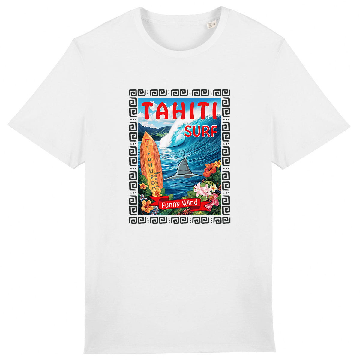 T-shirt épais surf Tahiti - face_0