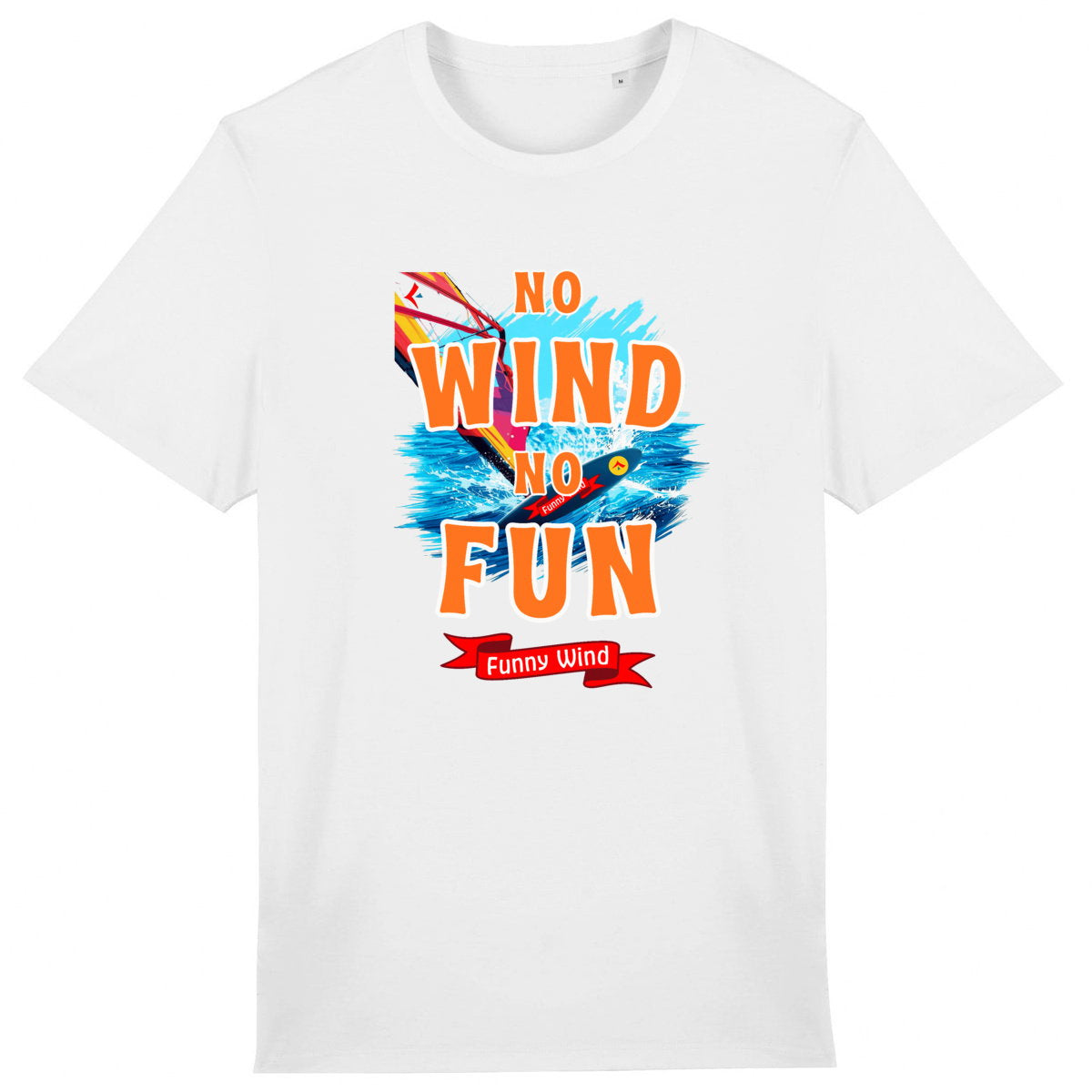 T-shirt No wind no fun windsurf - face_1