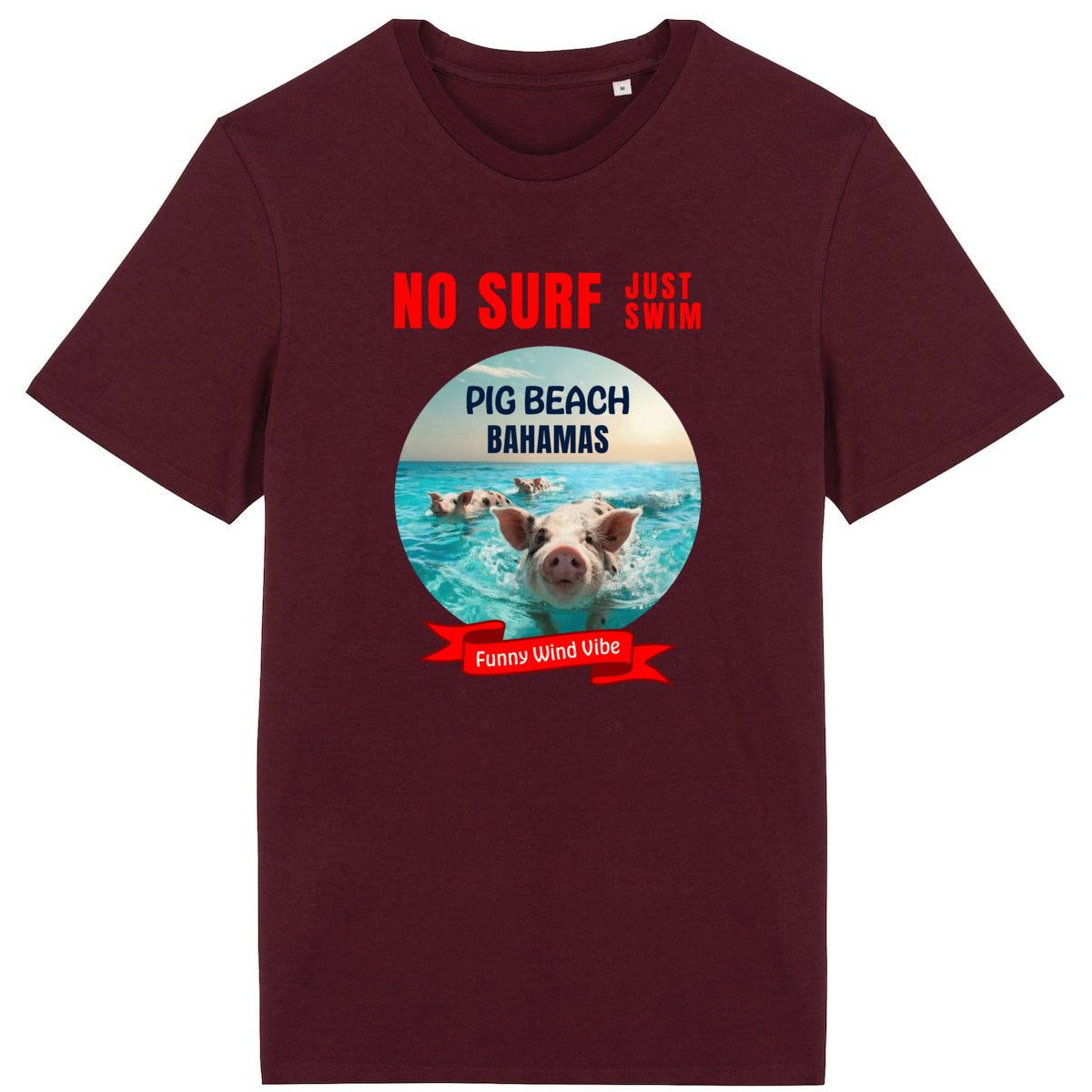 T-shirt No surf Pig beach - face_4