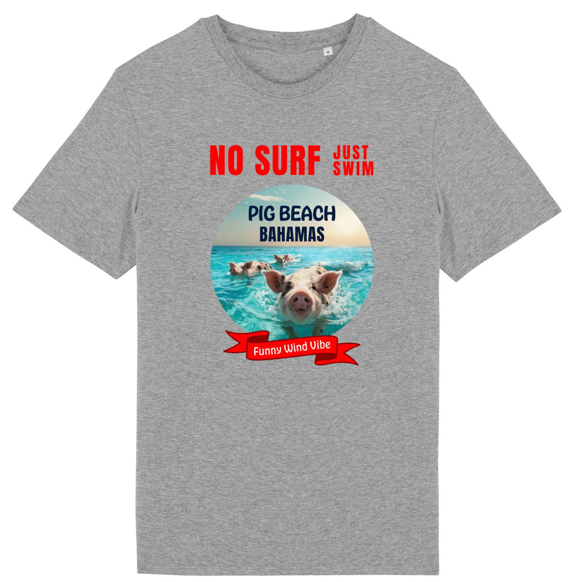 T-shirt No surf Pig beach - face_5