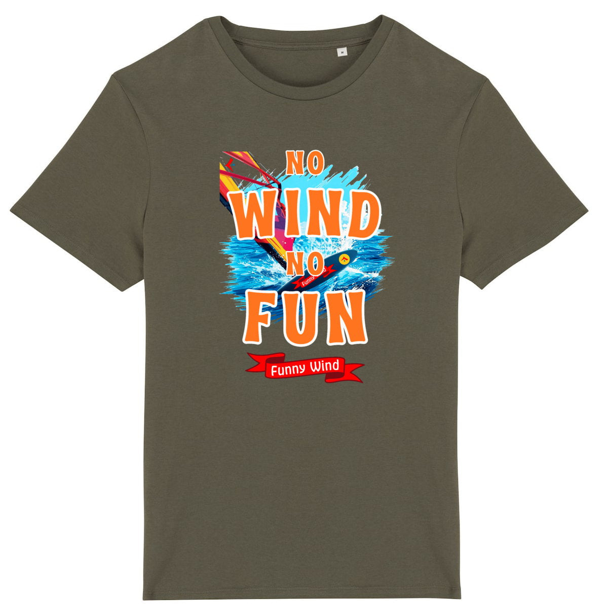 T-shirt No wind no fun windsurf - face_6