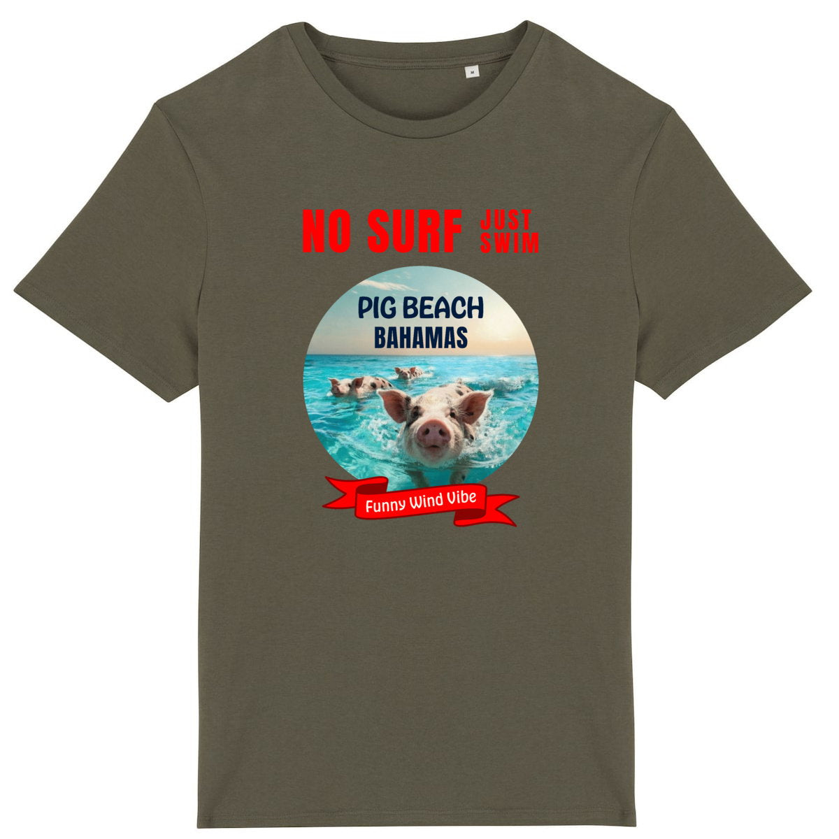 T-shirt No surf Pig beach - face_6