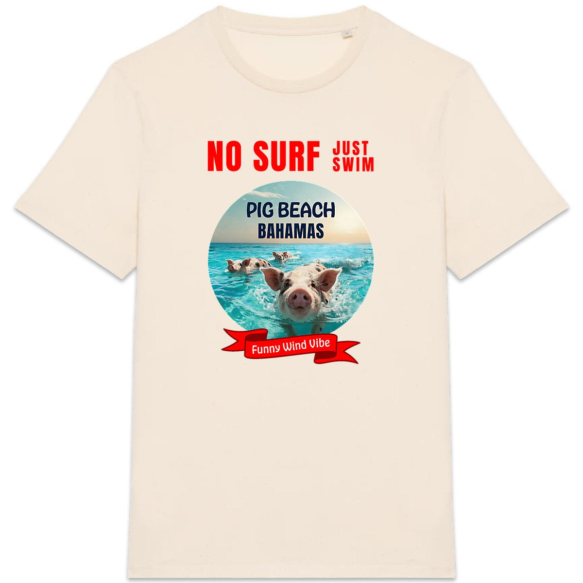 T-shirt épais No surf Pig beach - face_9