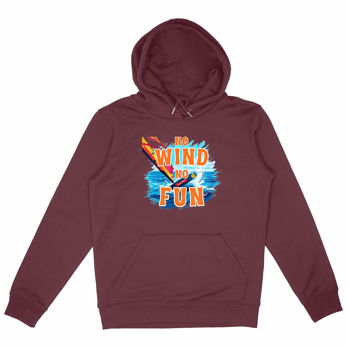 Hoodie épais No wind no fun ws - face_bordeaux