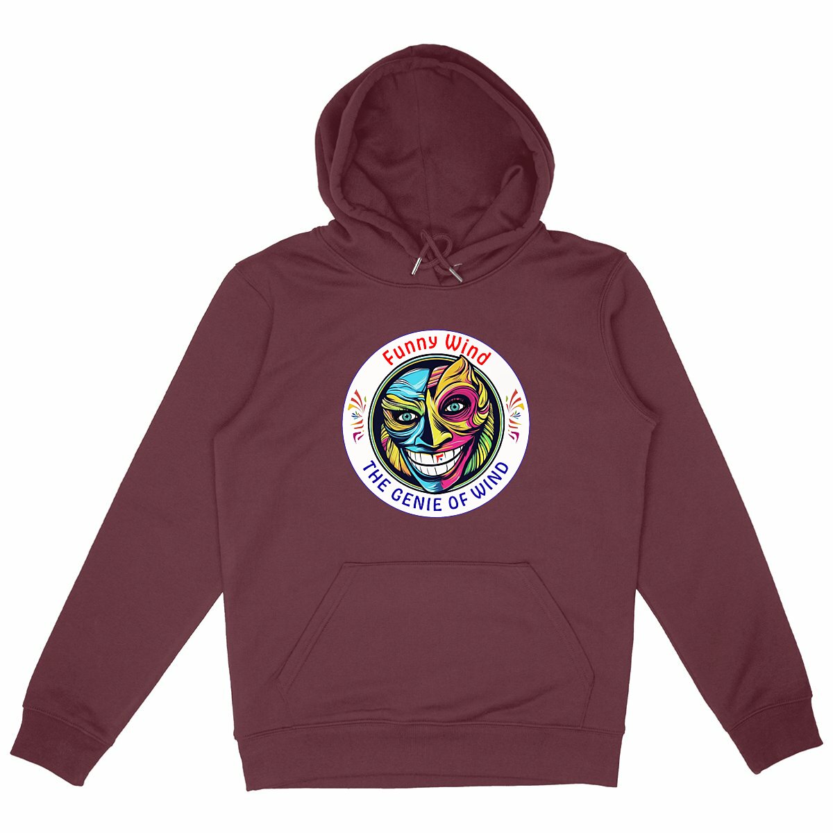 Hoodie épais Funny Wind  EN - face_bordeaux