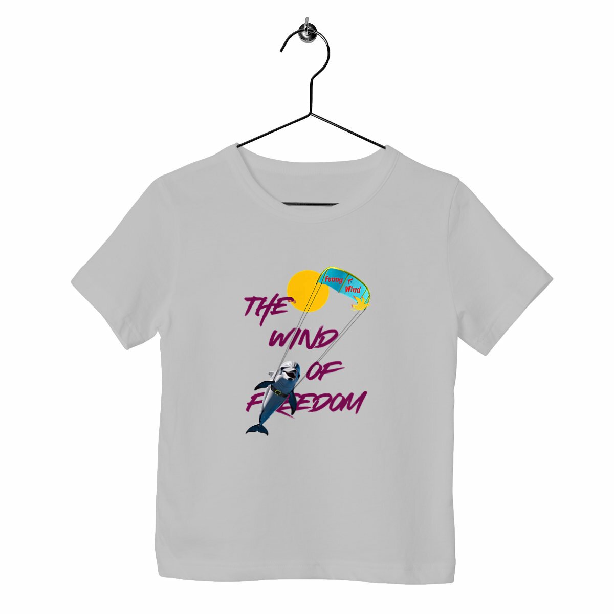 T-shirt enfant Wind of freedom - face_gris