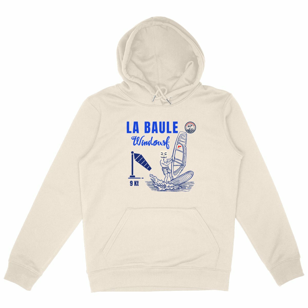 Hoodie épais Windsurf La Baule - face_ivoire