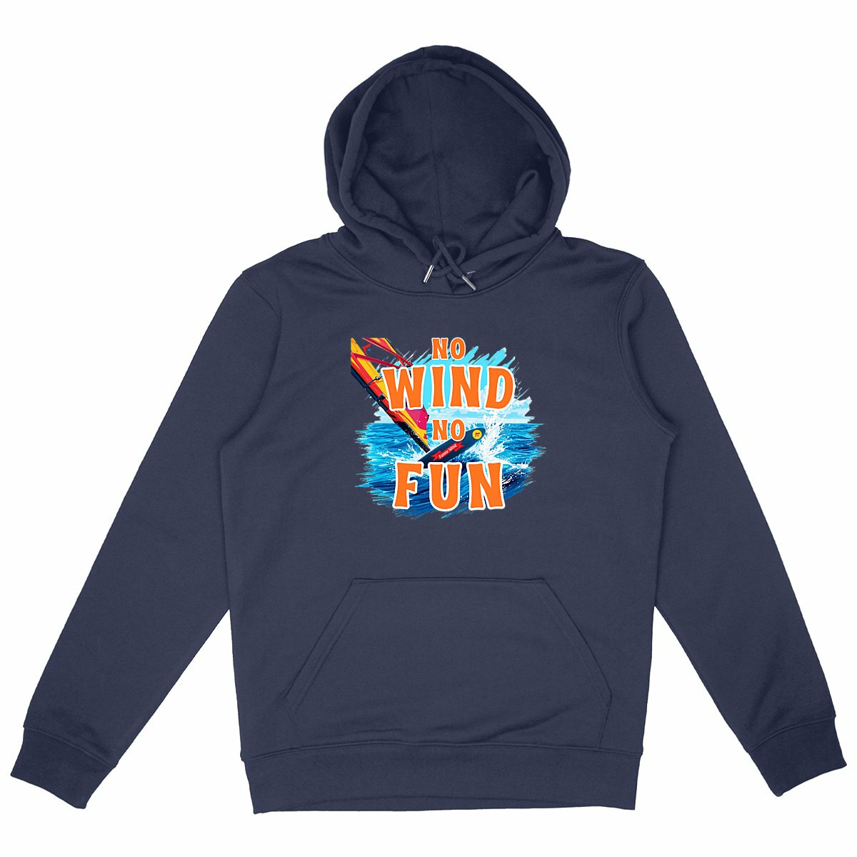 Hoodie épais No wind no fun ws - face_marine
