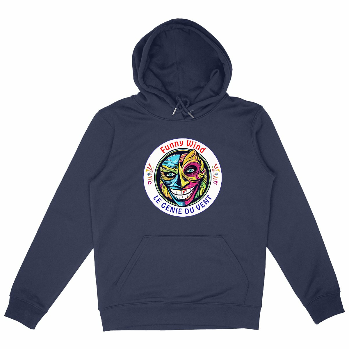 Hoodie épais Funny Wind FR - face_marine