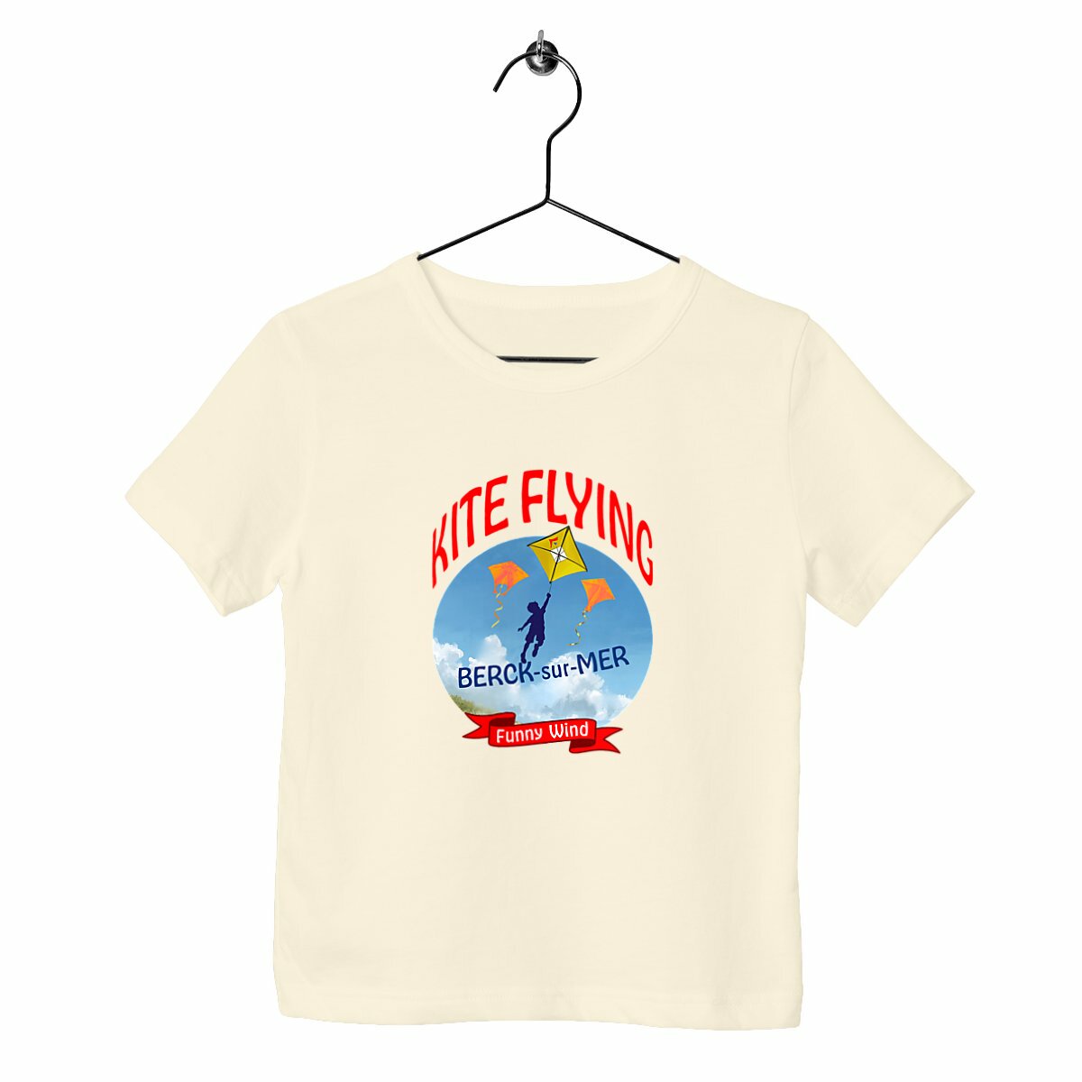 T-shirt Kite flying Berck enfant - face_naturel