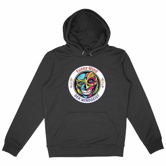 Hoodie épais Funny Wind DE - face_noir