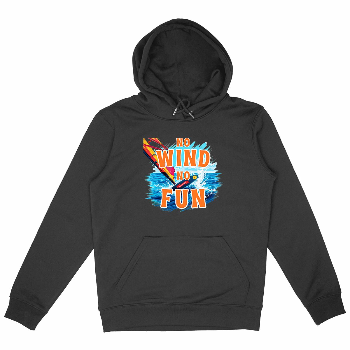 Hoodie épais No wind no fun ws - face_noir